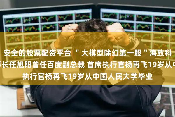 安全的股票配资平台 ＂大模型除幻第一股＂海致科技港股IPO：董事长任旭阳曾任百度副总裁 首席执行官杨再飞19岁从中国人民大学毕业